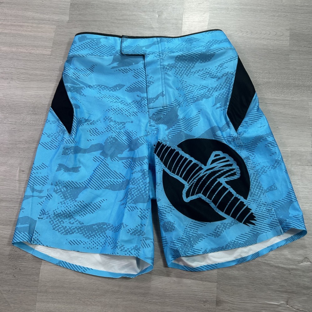 Hayabusa Shorts Mens 30 Blue Camo 10" Inseam MMA Fight Training Grappling
